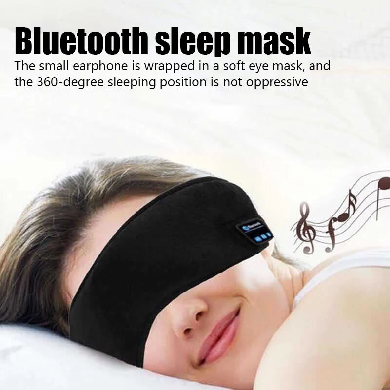 Bluetooth Music Sleeping Eye Mask Headphones Smart Wireless Music Yoga Headband Earphones Soft Elastic Headset for Travel Sleep
