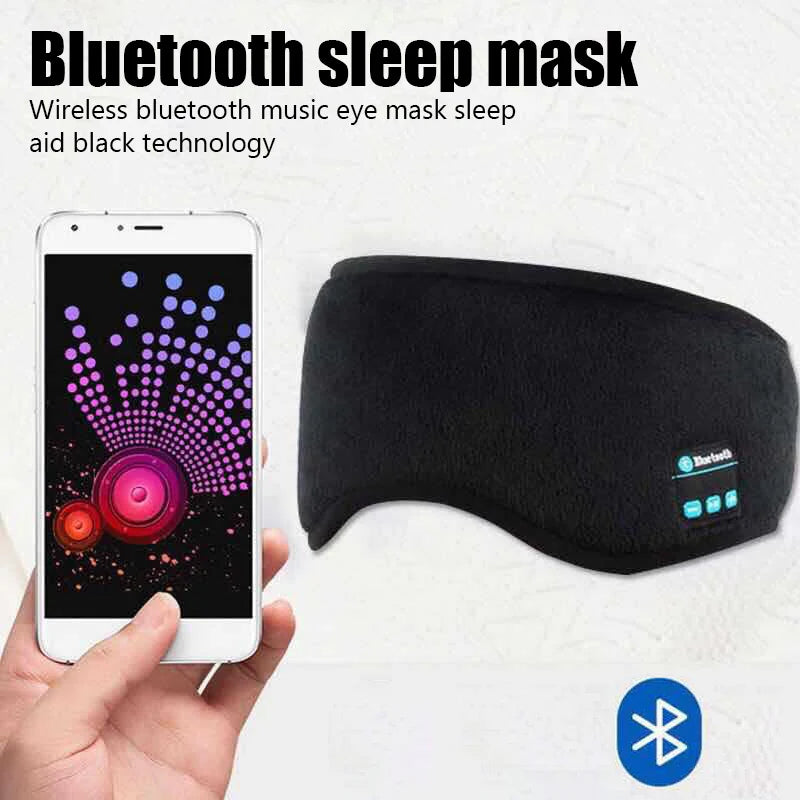 Bluetooth Music Sleeping Eye Mask Headphones Smart Wireless Music Yoga Headband Earphones Soft Elastic Headset for Travel Sleep