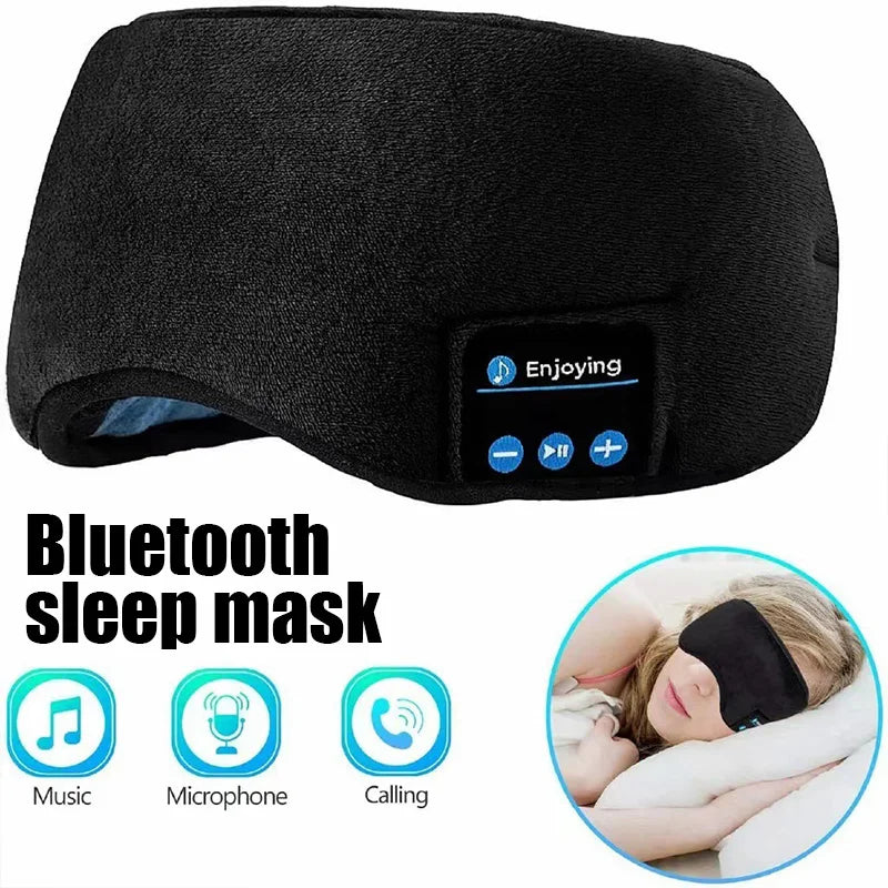 Bluetooth Music Sleeping Eye Mask Headphones Smart Wireless Music Yoga Headband Earphones Soft Elastic Headset for Travel Sleep
