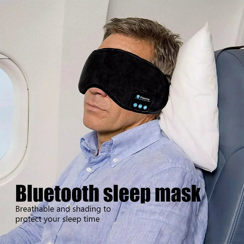 Bluetooth Music Sleeping Eye Mask Headphones Smart Wireless Music Yoga Headband Earphones Soft Elastic Headset for Travel Sleep