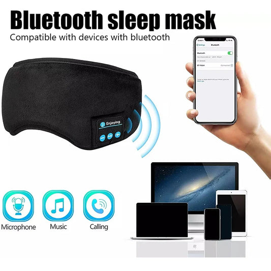 Bluetooth Music Sleeping Eye Mask Headphones Smart Wireless Music Yoga Headband Earphones Soft Elastic Headset for Travel Sleep